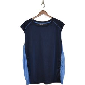 Men’s Open Trails 2X sleeveless sports athletic gym wear basketball shirt blue